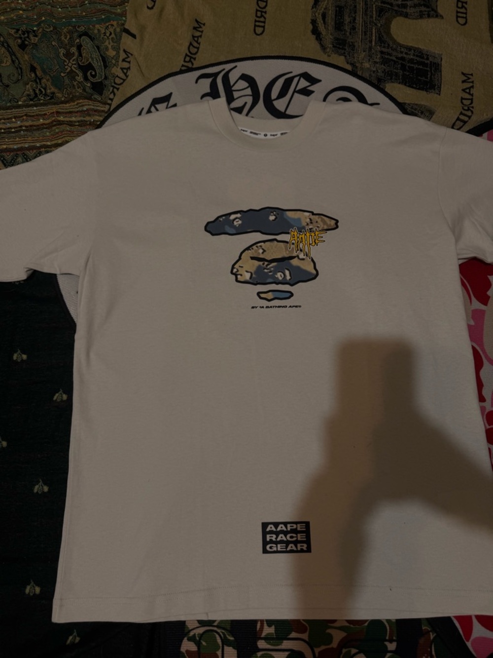 AAPE by A Bathing Ape White Short-Sleeve Graphic Tee